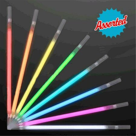 SURPRISE Assorted Color Color Glow Drinking Straws, 25PK SU3332115